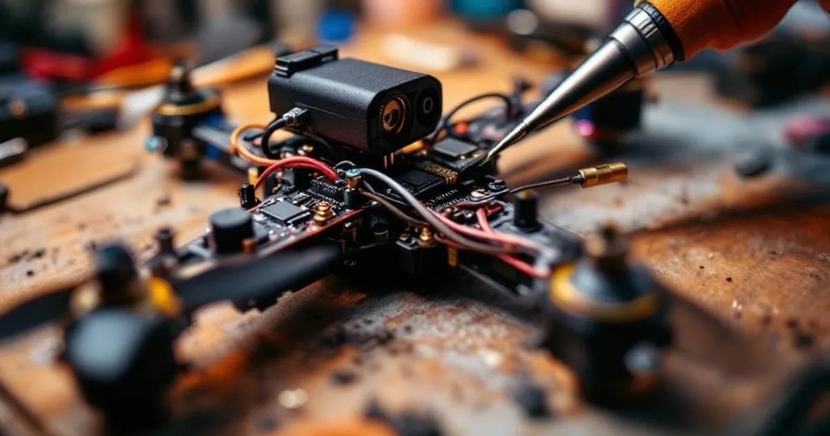 FPV Drohne im Bau