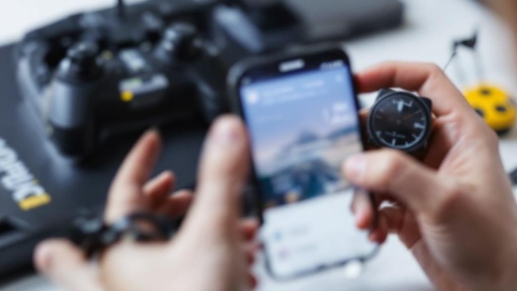 Pilot prüft Wetter-App und Windmesser